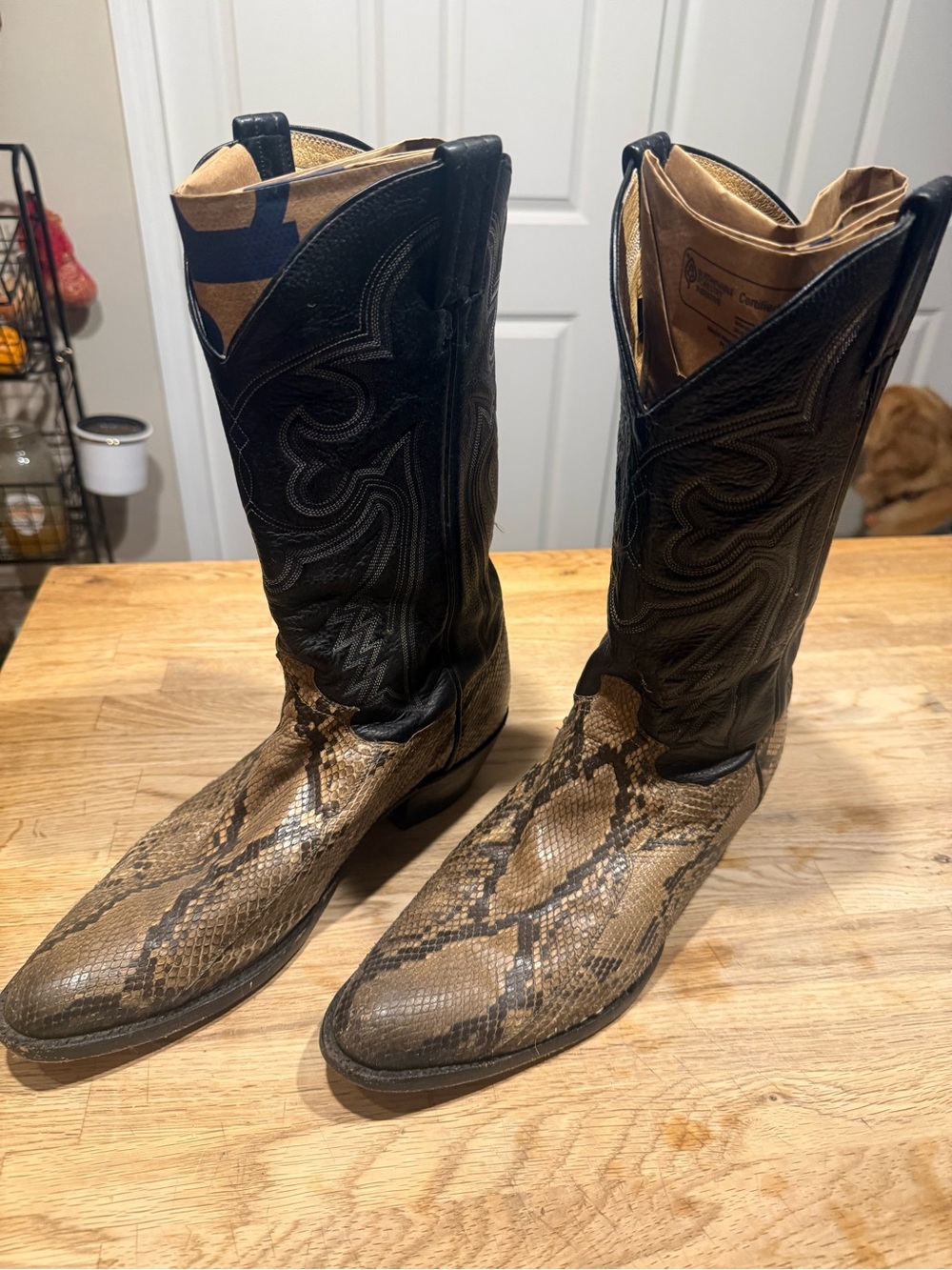 Vintage Tony Lama Python Cowboy Boots